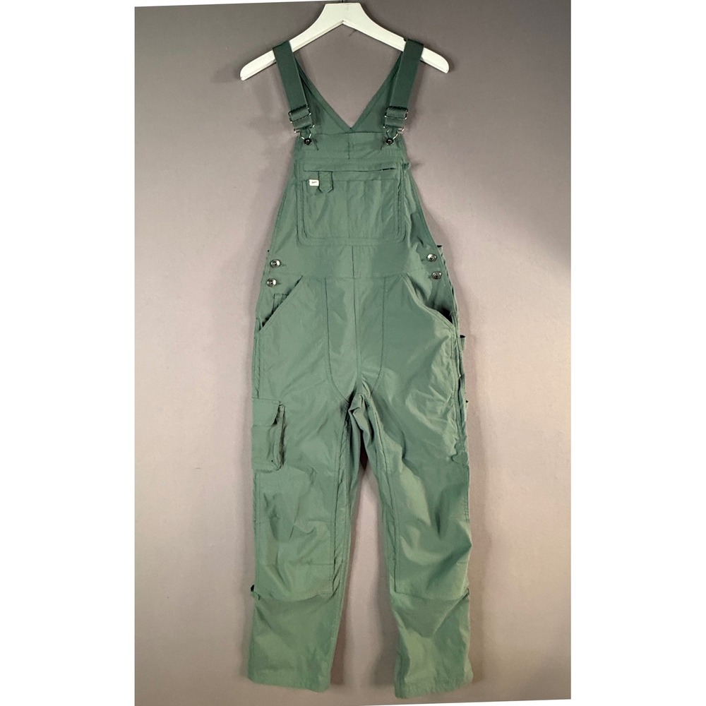 Duluth Trading Co Heirloom Gardening Bibs Womens XS Fir Green Ripstop Overalls